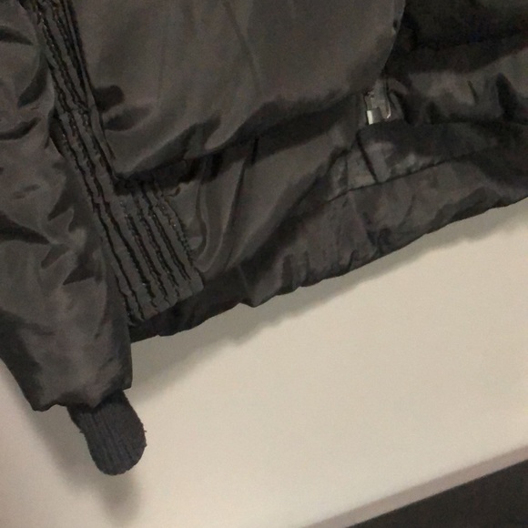 Black faux fur hooded puffer coat - Picture 4 of 14